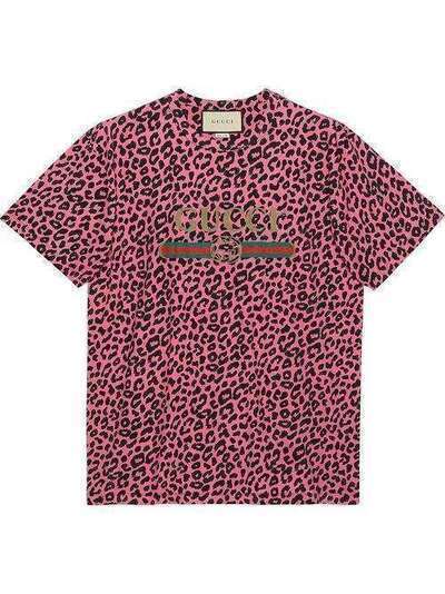 Gucci футболка оверсайз с логотипом 548334XJAKG