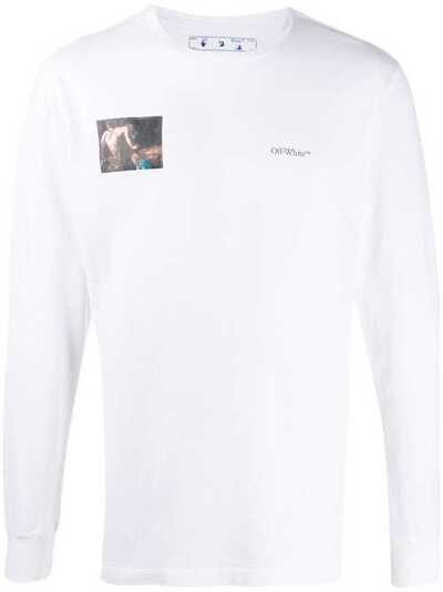 Off-White футболка Caravaggio с длинными рукавами OMAB001E20JER0060110