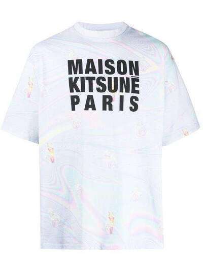 Maison Kitsuné футболка с круглым вырезом и логотипом EU00101KJ0040MUP