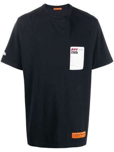 Heron Preston футболка с нашивкой HMAA001F197600090488