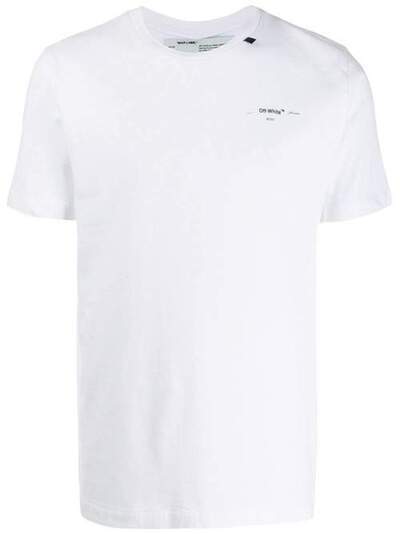 Off-White футболка с вышивкой Arrows OMAA027F191850110110