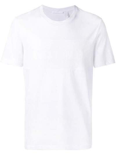 Helmut Lang футболка с сетчатой вставкой и логотипом I10HM504