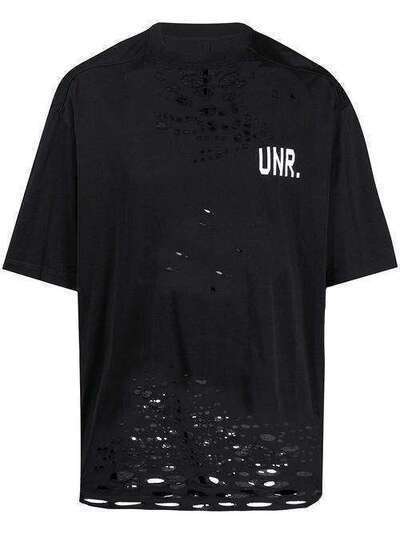 UNRAVEL PROJECT футболка с логотипом и прорезями UMAA016S20JER0021001
