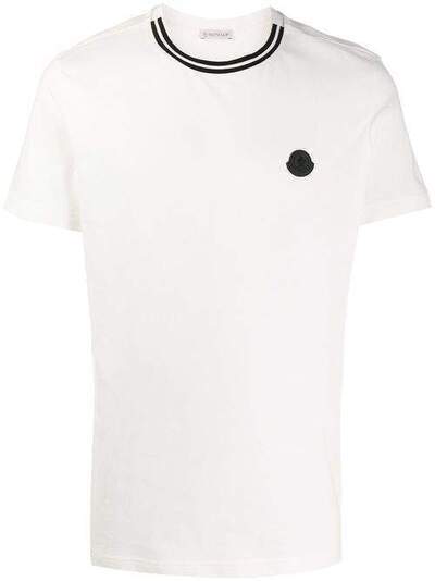 Moncler футболка с круглым вырезом и аппликацией логотипа 8C717008390T