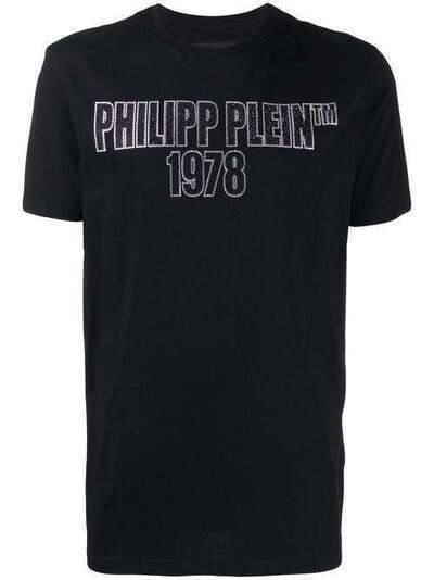 Philipp Plein футболка с декорированным логотипом PP1978 A19CMTK3878PJY002N