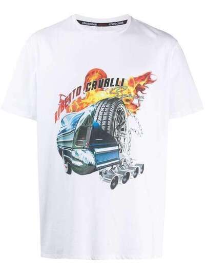Roberto Cavalli футболка с принтом JYX10TJD005