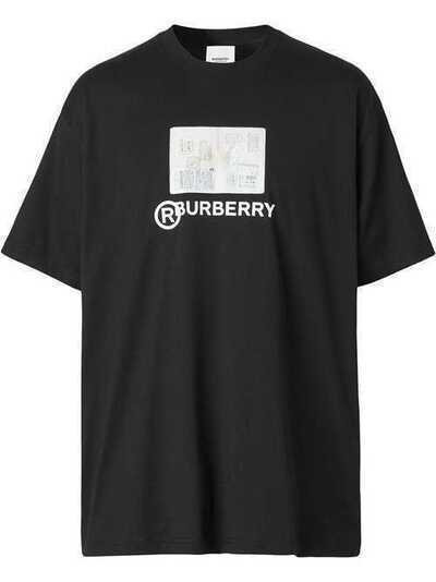 Burberry футболка оверсайз с принтом 8021824