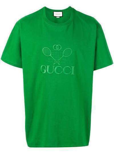 Gucci футболка с вышивкой Gucci Tennis 548334XJBCR