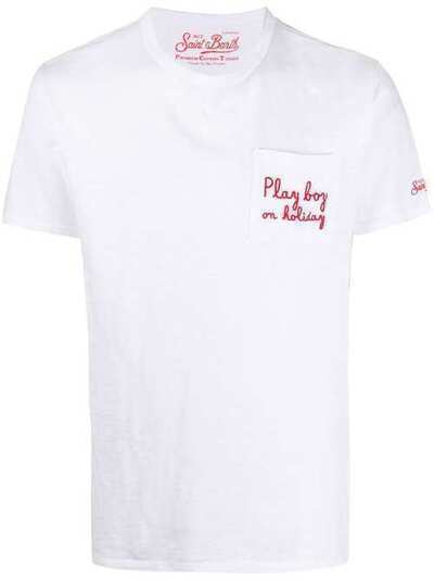 Mc2 Saint Barth футболка с карманом и надписью PRESIDENTPHY01