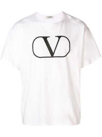 Valentino футболка с принтом 'V' RV0MG01PPMA