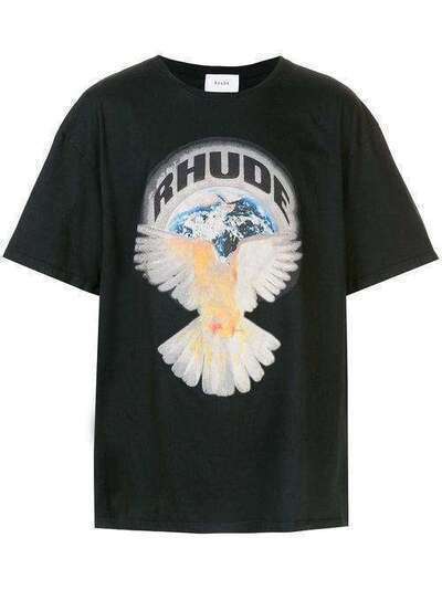 Rhude футболка с круглым вырезом и логотипом RHU06PS20009