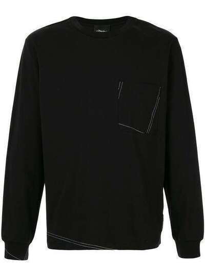 3.1 Phillip Lim LS TSHIRT W CONTRAST STITCHING F1911965LSJM