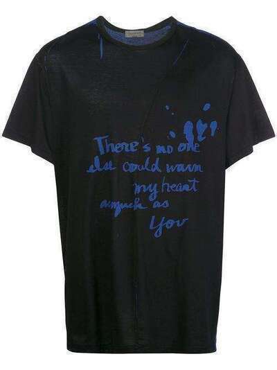 Yohji Yamamoto футболка French с принтом HNT09272