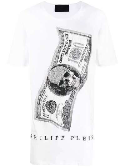 Philipp Plein футболка оверсайз с принтом Dollar MTK3001PJY002N