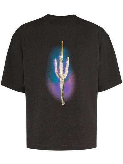Palm Angels футболка с принтом Cactus PMAA054E20JER0041055