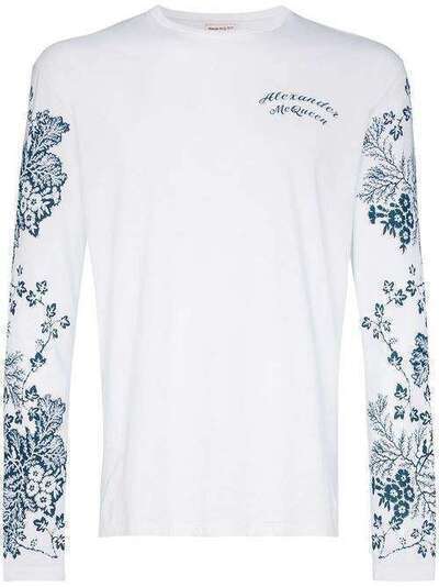 Alexander McQueen футболка с цветочным принтом 599562QOZ68