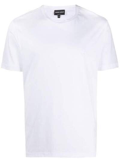 Giorgio Armani футболка с вышитым логотипом 3HSM72SJTKZ