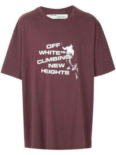 Off-White футболка с принтом Climbing New Heights OMAA038S201850141601