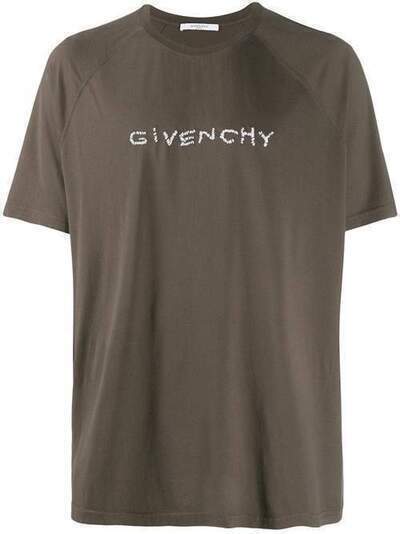 Givenchy футболка с вышитым логотипом BM70P13002