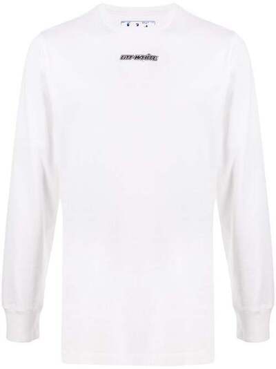 Off-White футболка с длинными рукавами и логотипом OMAB001E20JER0030125