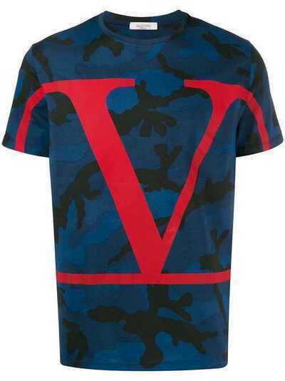 Valentino камуфляжная футболка с логотипом VLogo SV3MG02V5FG