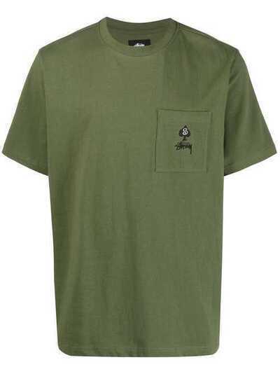 Stussy футболка с нагрудным карманом и логотипом 1140182