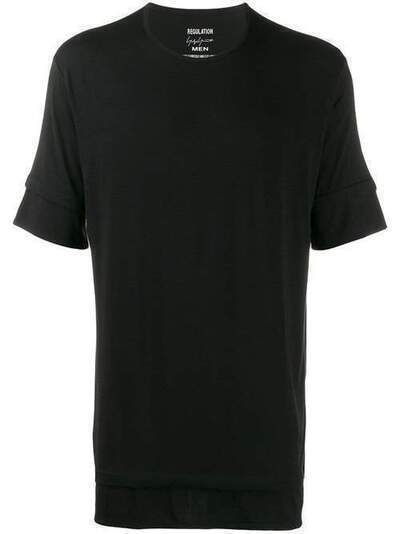 Yohji Yamamoto футболка с двухслойными рукавами HCT51980