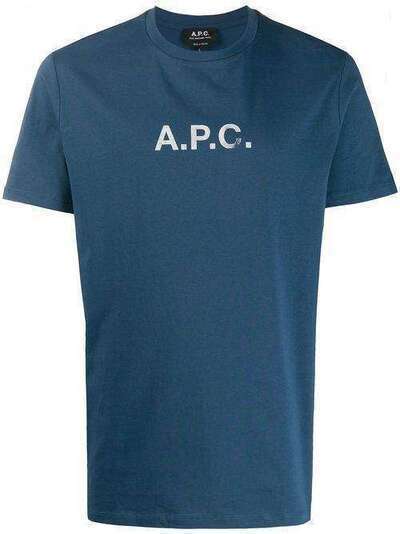 A.P.C. футболка с круглым вырезом и логотипом COEDAH26867