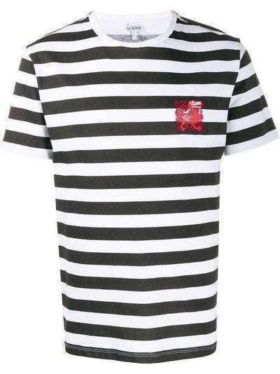 Loewe полосатая футболка с вышивкой H6109650CR