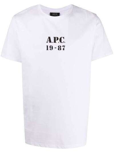 A.P.C. футболка Georges с логотипом CODEUH26909000