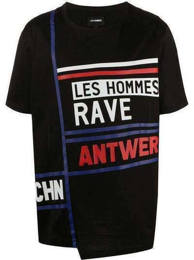 Les Hommes футболка асимметричного кроя LIT261703P
