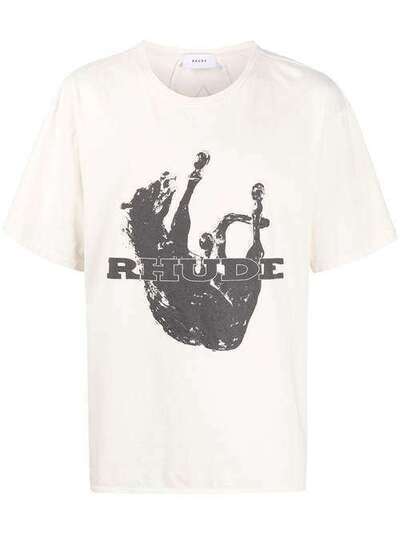 Rhude футболка Falling Horse с графичным принтом RHU07MS20017