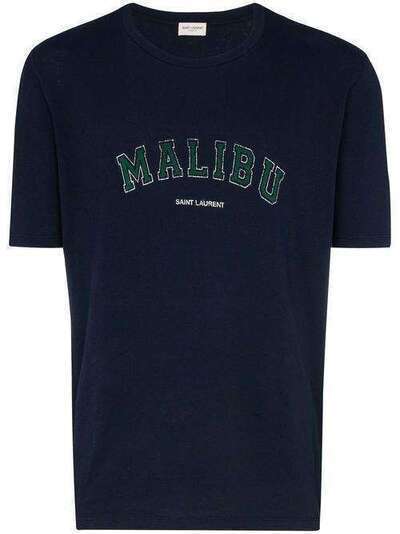 Saint Laurent футболка Malibu с логотипом 603280YBPX2