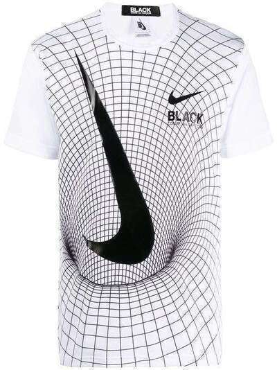 Black Comme Des Garçons футболка с принтом из коллаборации с Nike 1CT102052