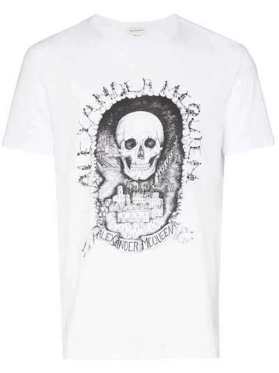 Alexander McQueen футболка с логотипом и принтом Skull 582903QNZ6A