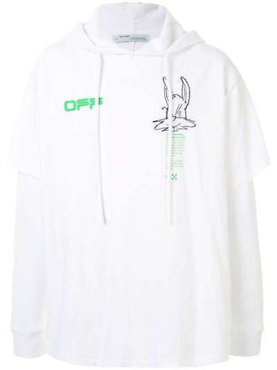 Off-White футболка с длинными рукавами и логотипом OMAB033R201850080145