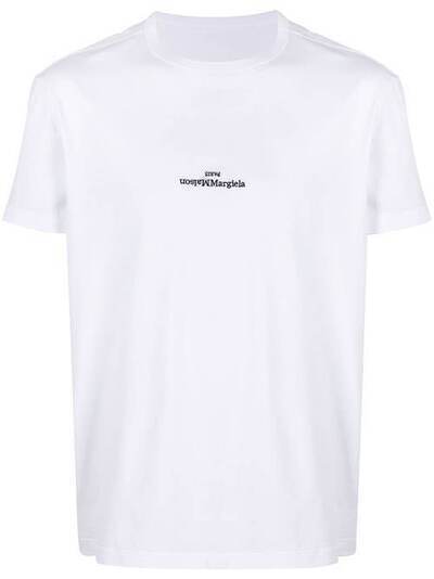 Maison Margiela футболка с вышитым логотипом S30GC0701S22816