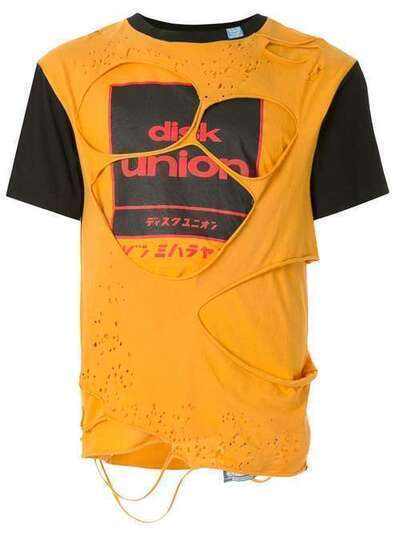 Maison Mihara Yasuhiro многослойная футболка с эффектом потертости A04TS662