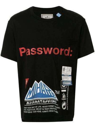 Maison Mihara Yasuhiro футболка с принтом Password A04TS702