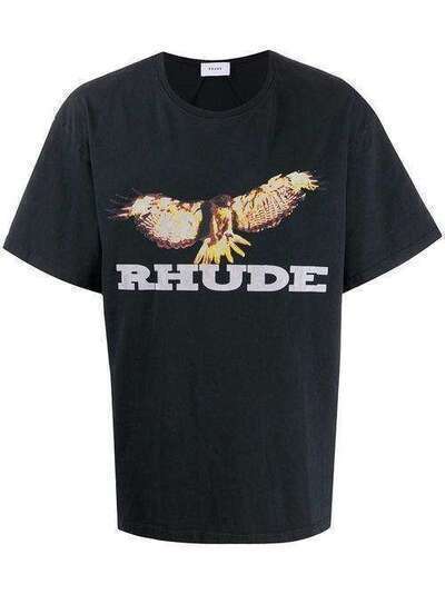 Rhude футболка оверсайз с принтом RHU06PS20012