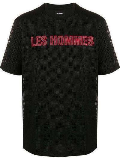 Les Hommes сетчатая футболка с логотипом LIT266700D