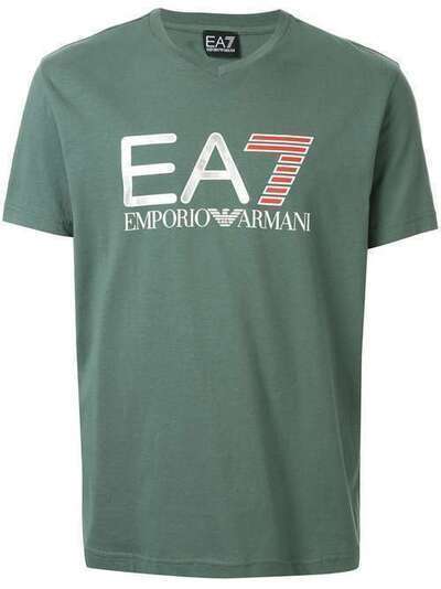Ea7 Emporio Armani футболка EA7 с V-образным вырезом и логотипом 3HPT06PJ02Z