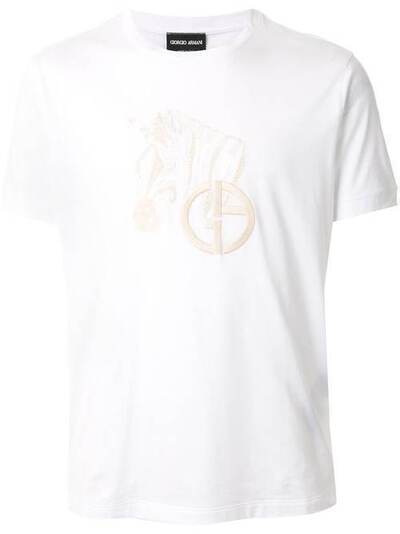 Giorgio Armani футболка с вышивкой 3HST84SJEJZ