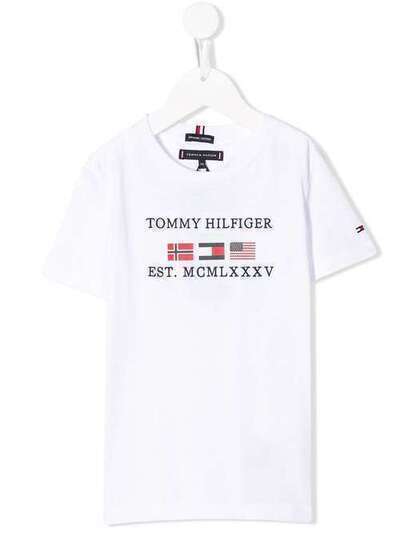 Tommy Hilfiger Junior футболка с круглым вырезом и принтом KB0KB05395