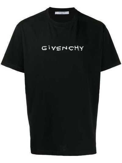 Givenchy футболка с вышитым логотипом BM70R33002