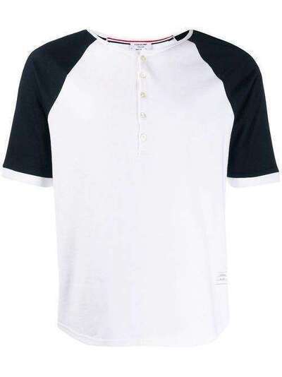 Thom Browne футболка с контрастными рукавами MJS111A00042