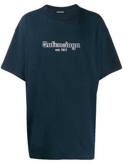 Balenciaga футболка оверсайз с логотипом 583214TFV44