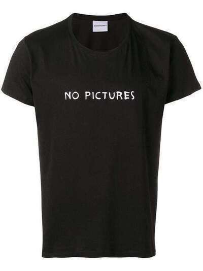 Nasaseasons футболка с вышивкой No Pictures T018B