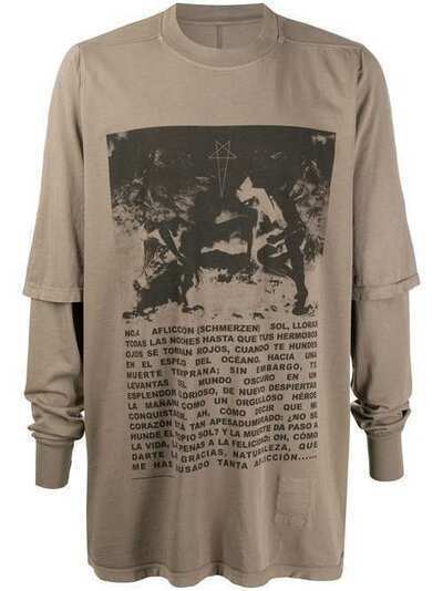 Rick Owens DRKSHDW многослойная футболка с принтом DU20S5269RNEP1