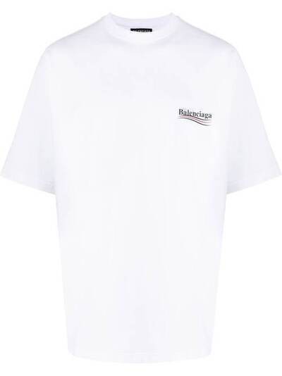 Balenciaga футболка оверсайз с логотипом 620969TIV52